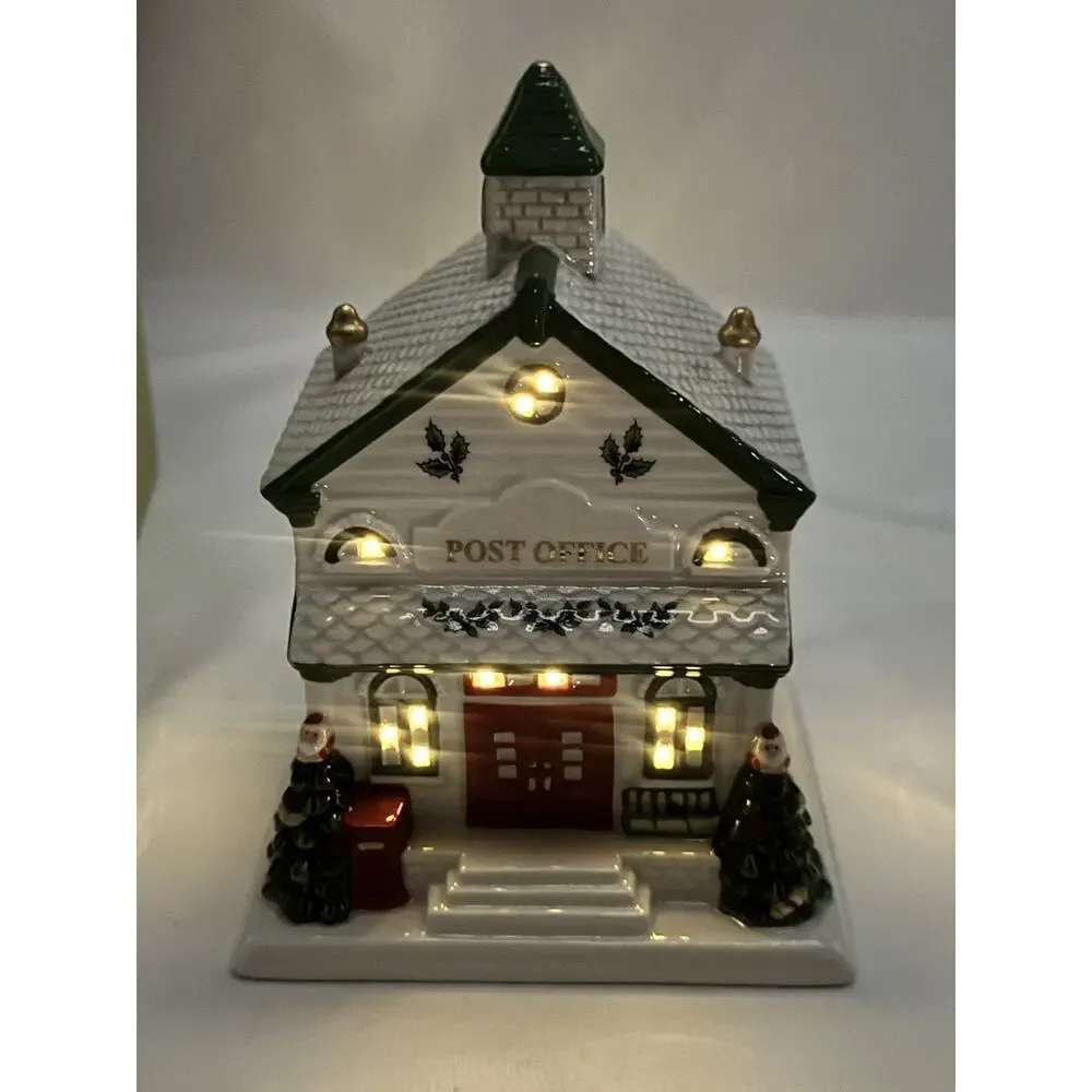 Spode Christmas Tree Miniature Village Post Office Decoration